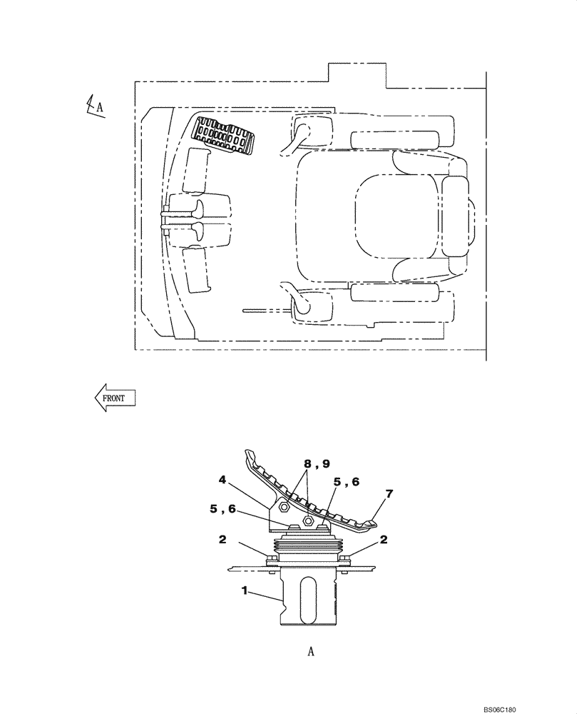 Схема запчастей Case CX700 - (09-022-00[01]) - OPERATORS COMPARTMENT - OPTION CONTROL - PICK HAMMER (09) - CHASSIS/ATTACHMENTS