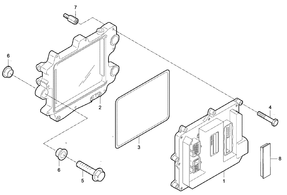 Схема запчастей Case 335 - (01A08000158[001]) - ENGINE - ELECTRONIC INJECTION (87363401) (01) - ENGINE