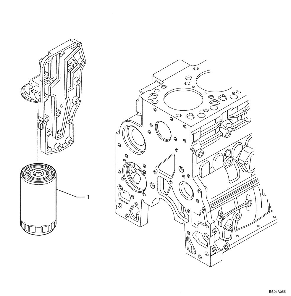 Схема запчастей Case 440CT - (02-29) - OIL FILTERS - ENGINE (02) - ENGINE