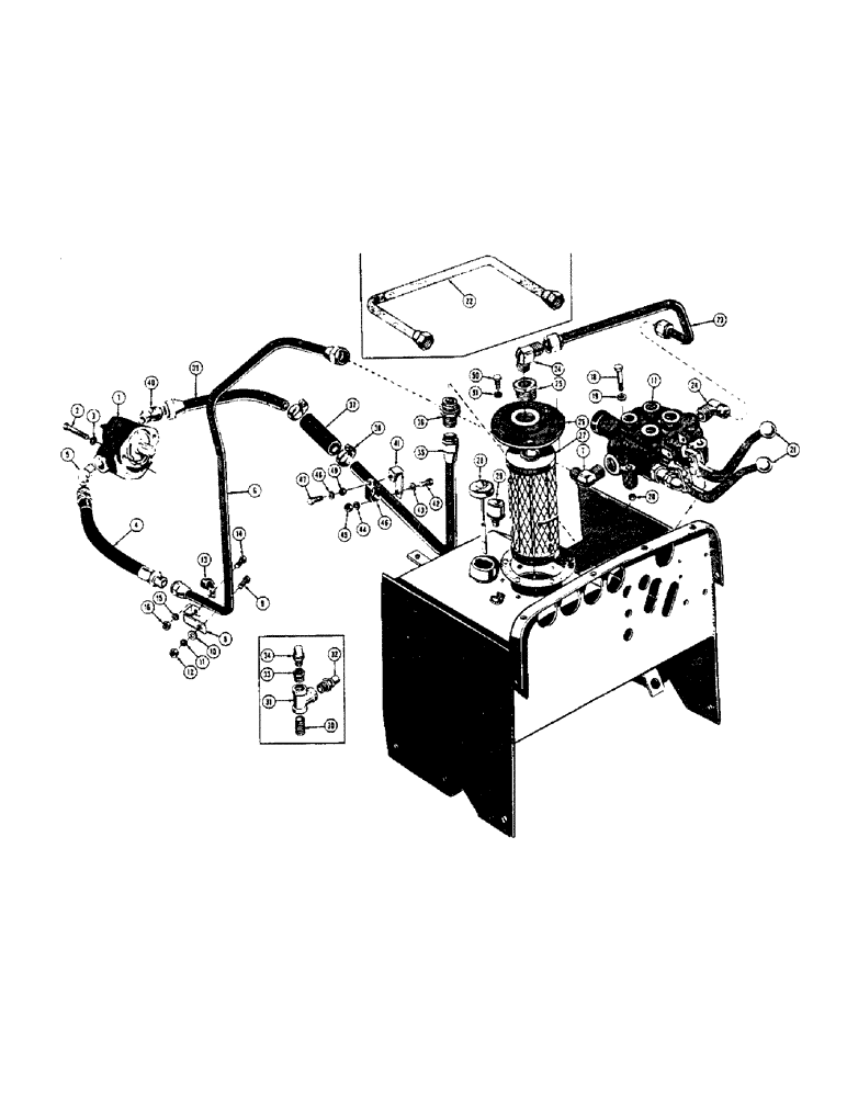 Схема запчастей Case 320 - (088) - BASIC TRACTOR HYDRAULICS, (SERIAL NO. 3003851 AND AFTER) (07) - HYDRAULIC SYSTEM