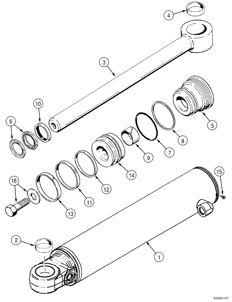 Схема запчастей Case 1150K - (08-22) - CYLINDER ASSY - LIFT (08) - HYDRAULICS