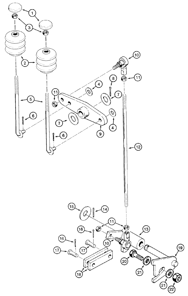 Схема запчастей Case 550H - (6-19) - TRANSMISSION, CONTROL, RANGE SHIFT (06) - POWER TRAIN