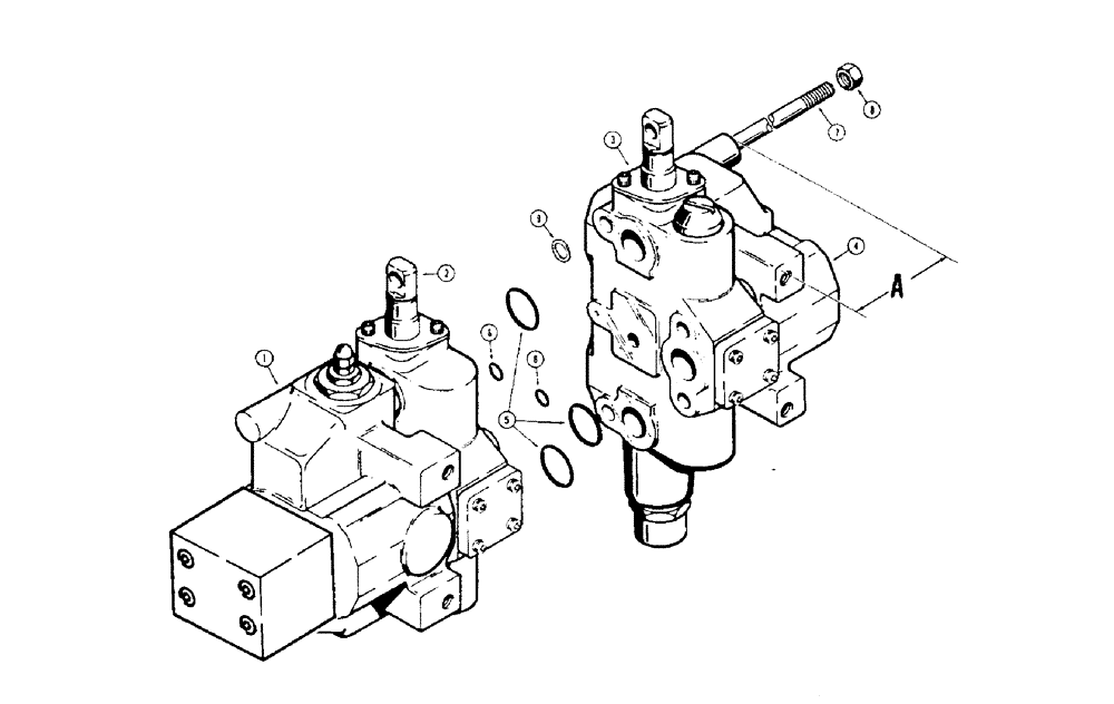 Схема запчастей Case 1450 - (288) - R38209 2 SPOOL VALVE TILT DOZERS (08) - HYDRAULICS