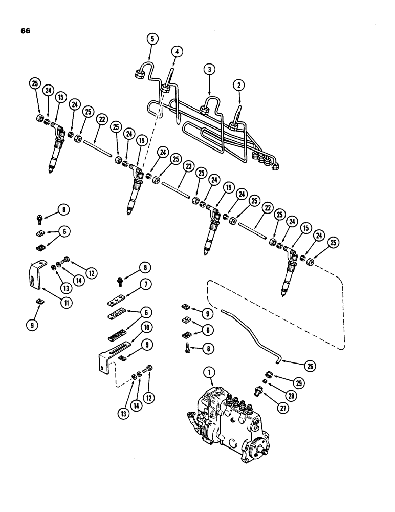 Схема запчастей Case 850C - (066) - FUEL INJECTION SYSTEM, 336BD AND 336BDT DIESEL ENGINES (02) - FUEL SYSTEM