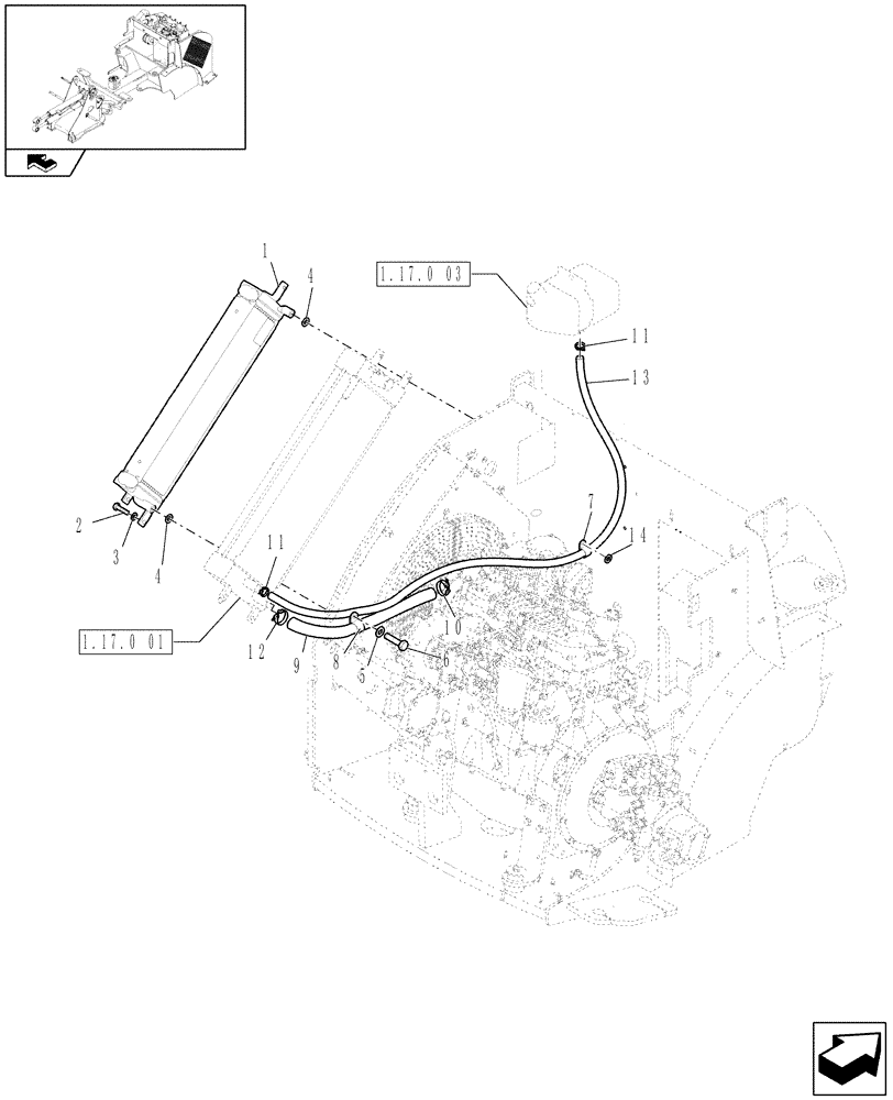 Схема запчастей Case 21E - (1.17.0[02]) - COOLING SYSTEM (02) - ENGINE EQUIPMENT