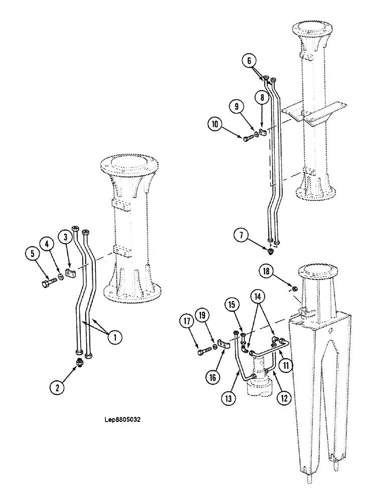 Схема запчастей Case 688C - (8G-058) - LONG-MOUNT HYDRAULIC CIRCUIT, LONG-MOUNT EXTENSION 0.70M (07) - HYDRAULIC SYSTEM