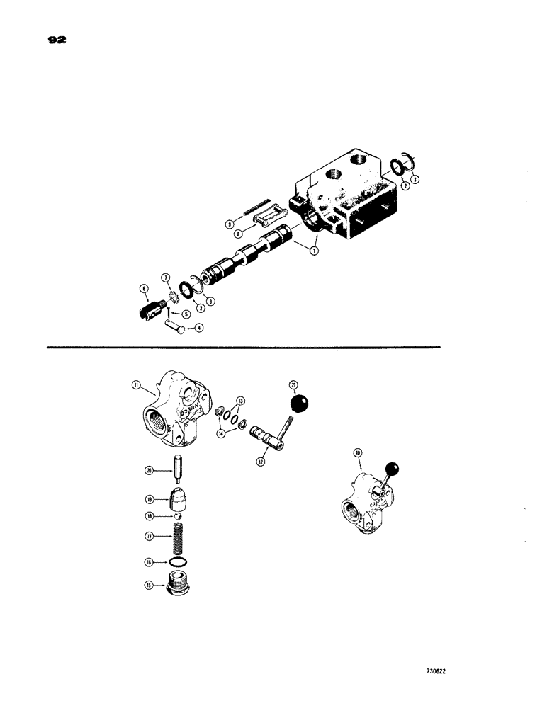 Схема запчастей Case 33 - (092) - D45399 DIVERSION VALVE 