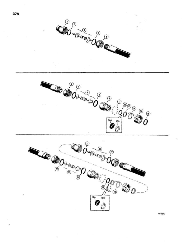 Схема запчастей Case 850 - (378) - HYDRAULIC COUPLINGS, D31617 HYDRAULIC COUPLING (07) - HYDRAULIC SYSTEM