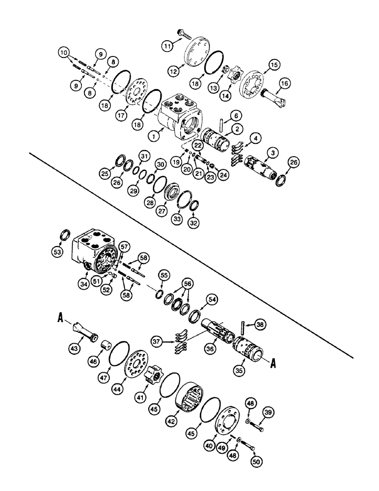 Схема запчастей Case 580SK - (5-14) - STEERING CONTROL VALVE (05) - STEERING