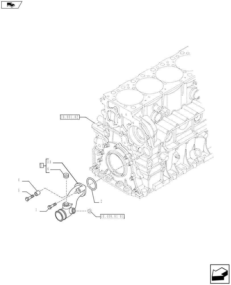 Схема запчастей Case F2CFE614E A004 - (10.402.03) - WATER PUMP PIPES (504385031) (10) - ENGINE