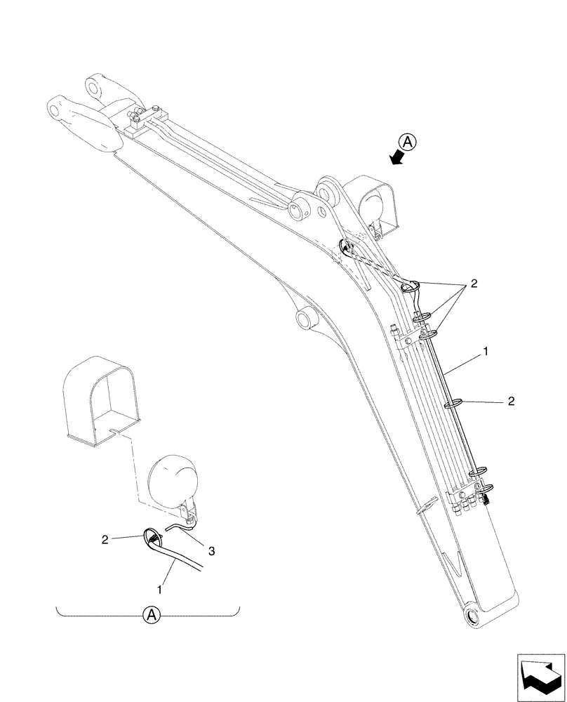 Схема запчастей Case CX17B - (03-011) - HARNESS ASSY, BOOM (55) - ELECTRICAL SYSTEMS