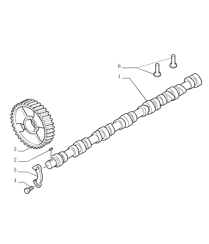 Схема запчастей Case 1850K LT - (0.120[01]) - CAMSHAFT - TIMING CONTROL (01) - ENGINE