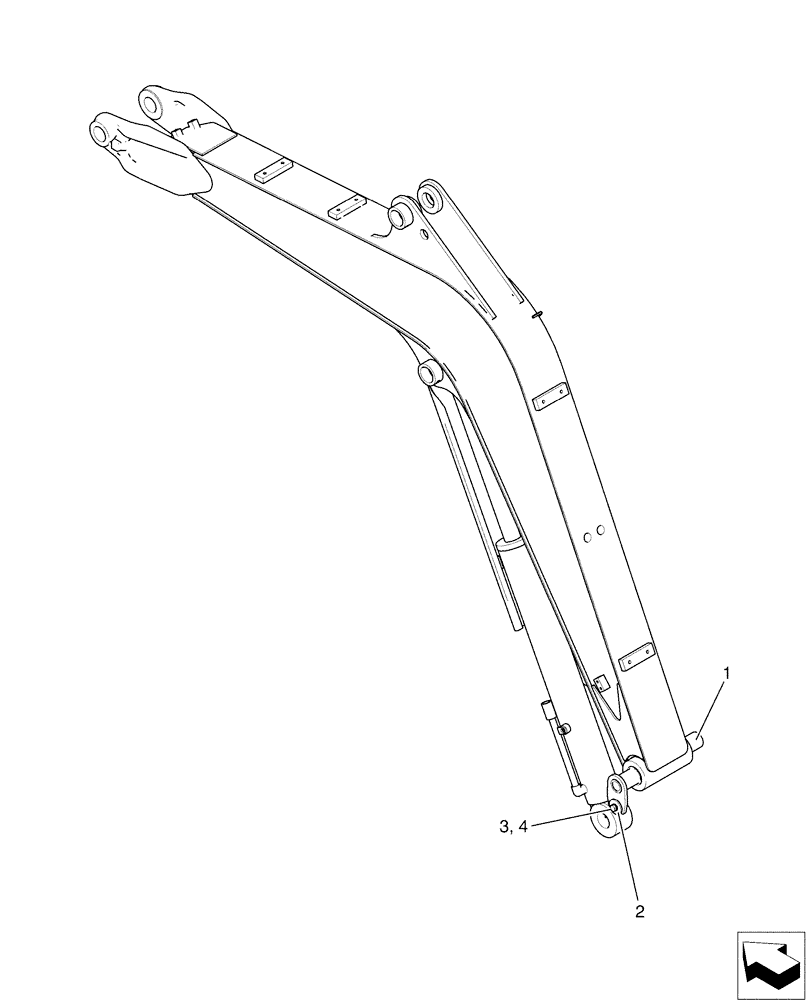 Схема запчастей Case CX36B - (03-001[01]) - BOOM INSTAL (84) - BOOMS, DIPPERS & BUCKETS