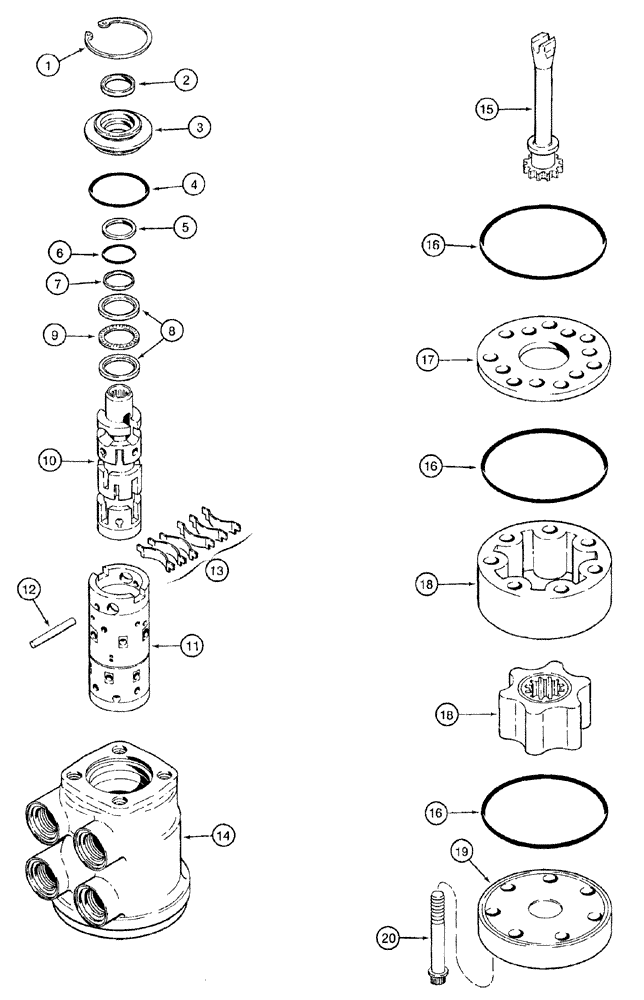 Схема запчастей Case 921B - (5-010) - STEERING CONTROL VALVE ASSEMBLY (05) - STEERING