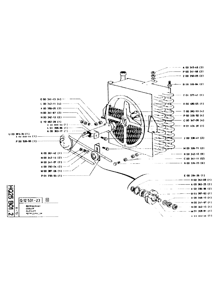 Схема запчастей Case GC120 - (197) - COOLER 