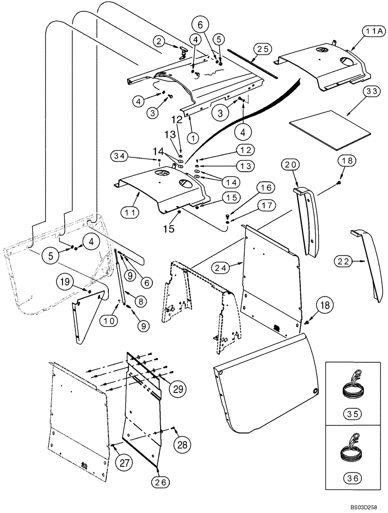 Схема запчастей Case 580M - (09-44) - HOOD - GRILLE AND CHAFF SCREEN (09) - CHASSIS/ATTACHMENTS