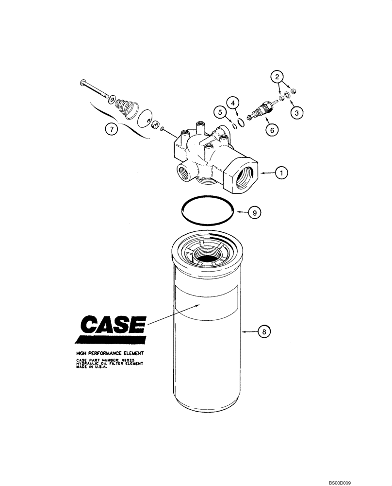 Схема запчастей Case 570MXT - (08-31) - FILTER ASSY, OIL (08) - HYDRAULICS