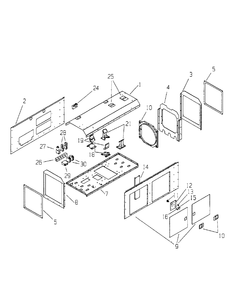 Схема запчастей Case 1500TX - (9-026) - POWER SUPPLY ENCLOSURE 