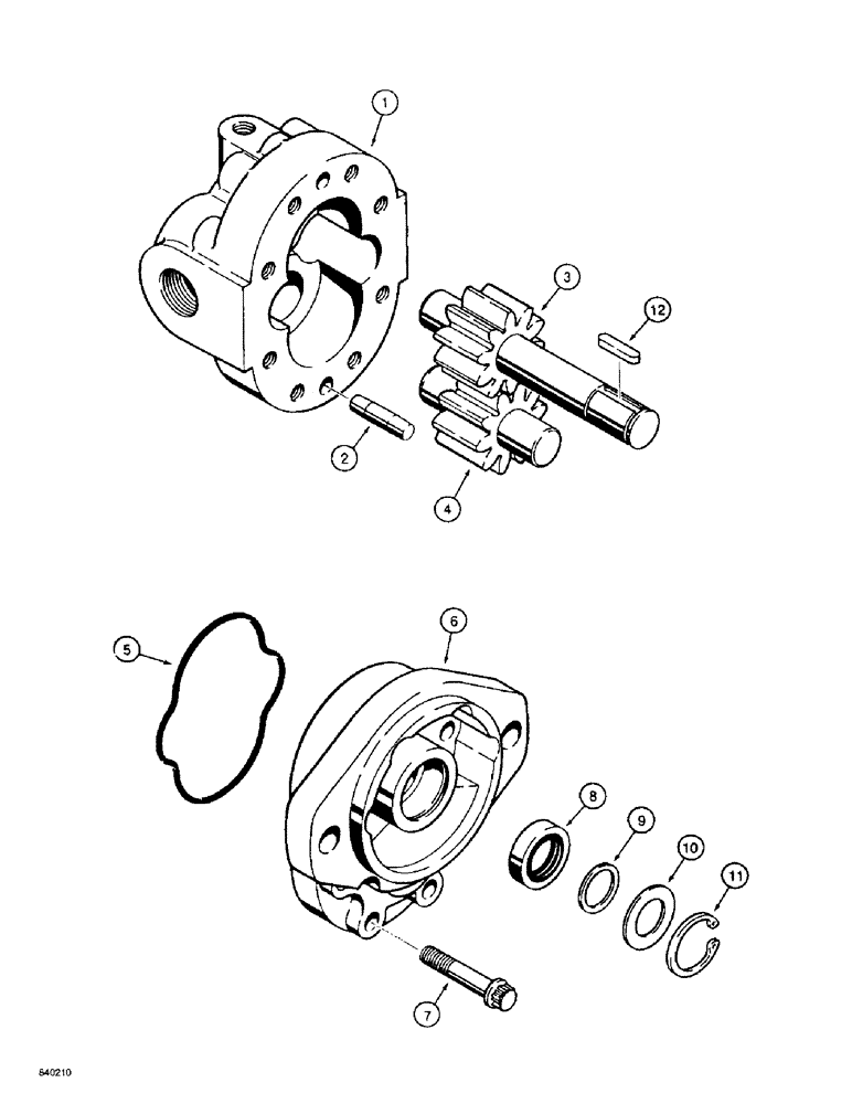 Схема запчастей Case 560 - (8-158) - HYDRA-BORER HYDRAULIC MOTOR ASSEMBLY - H654814 (08) - HYDRAULICS