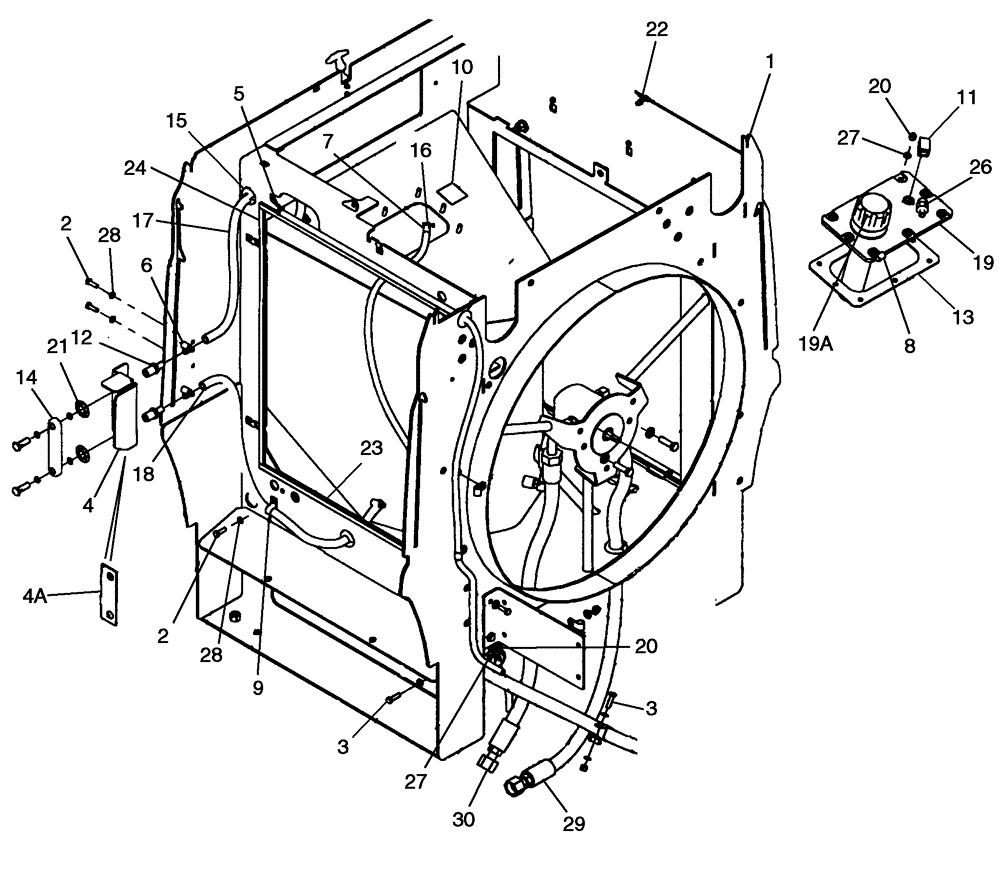 Схема запчастей Case 721E - (08-01) - HYDRAULIC RESERVOIR - ASSEMBLY (08) - HYDRAULICS