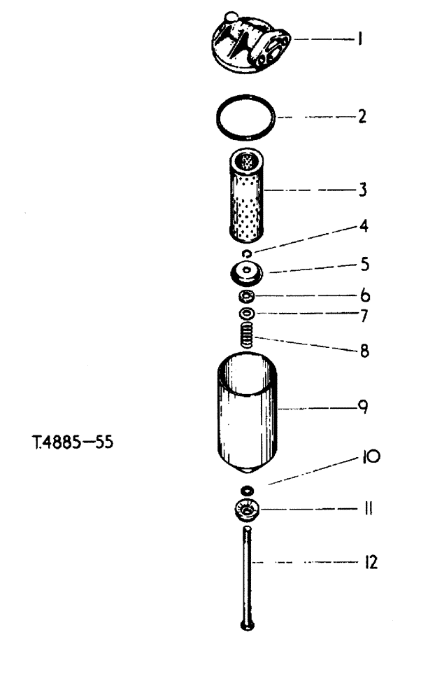 Схема запчастей Case 500 - (12-090) - LUBRICATING OIL FILTER DIESEL ENGINE 500/568 UP No Description