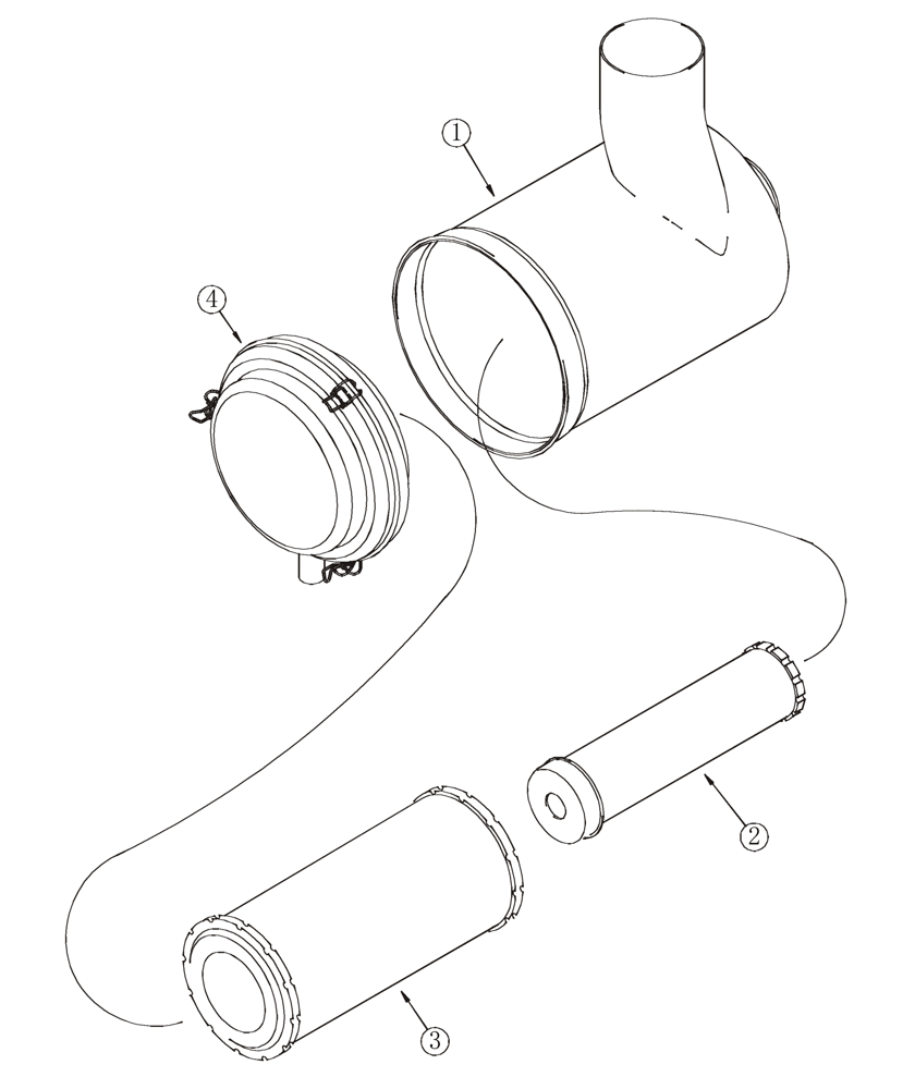 Схема запчастей Case 921C - (02-09) - AIR CLEANER ASSY (02) - ENGINE