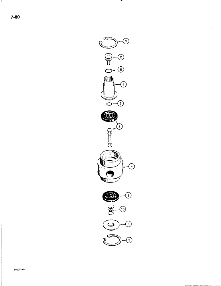 Схема запчастей Case W18B - (7-80) - L109922 PILOT VALVE (07) - BRAKES