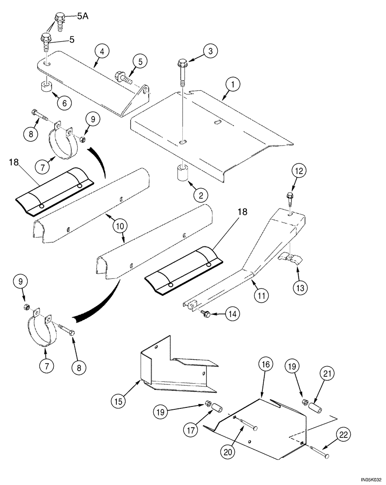 Схема запчастей Case 550H-IND - (09-04) - SHIELDS, DOZER HYDRAULICS (09) - CHASSIS/ATTACHMENTS