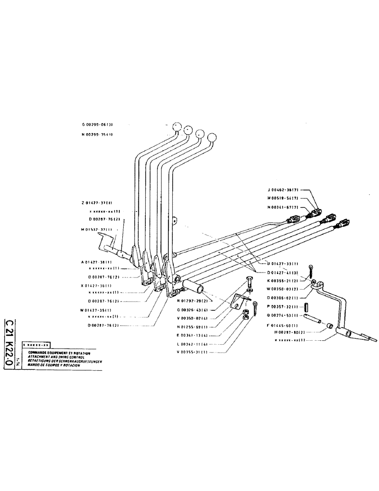 Схема запчастей Case LC80M - (034) - ATTACHMENT AND SWING CONTROL 