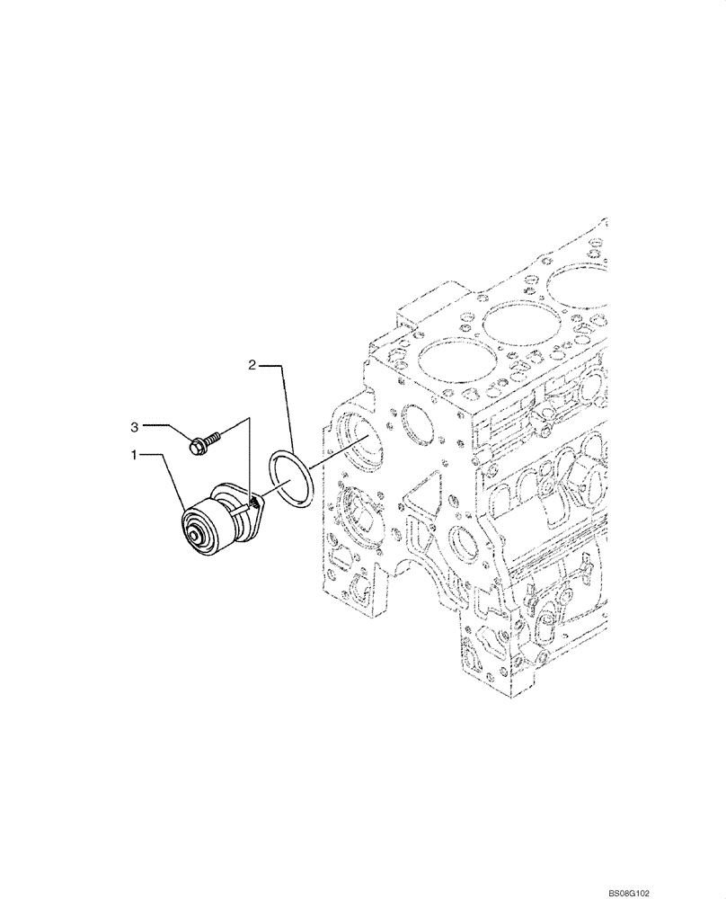 Схема запчастей Case 750L - (02-18) - WATER PUMP (02) - ENGINE