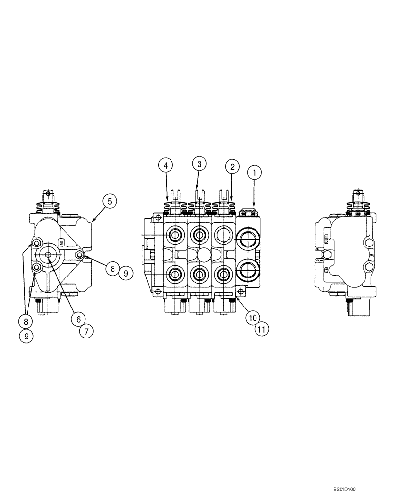 Схема запчастей Case 585G - (08-15) - VALVE ASSY - FORKLIFT CONTROL (08) - HYDRAULICS