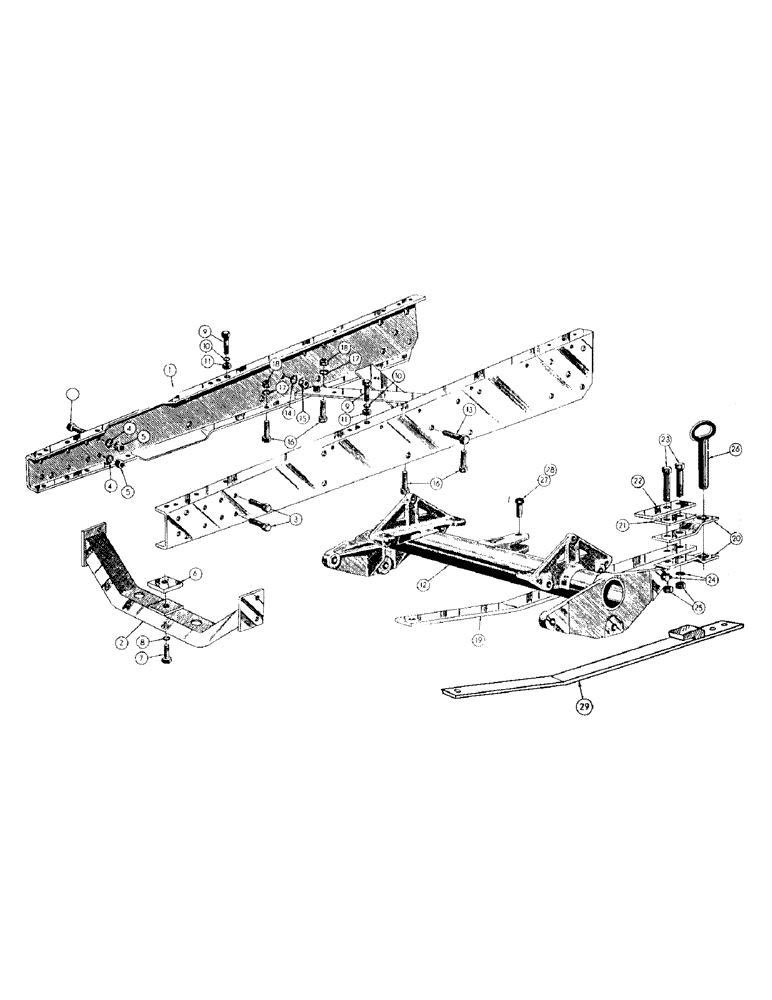 Схема запчастей Case 256 - (062) - ENGINE FRAME, TORQUE TUBE, & DRAWBAR (01) - ENGINE