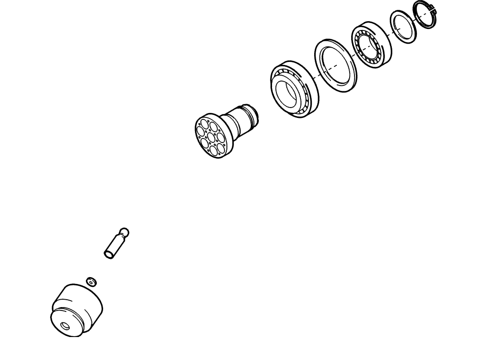 Схема запчастей Case 221D - (22.122[001]) - AXIAL PISTON MOTOR ADJUSTABLE (S/N 581101-UP) (35) - HYDRAULIC SYSTEMS