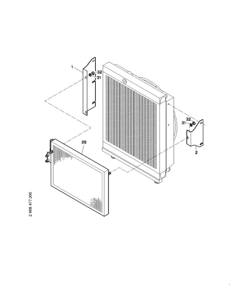 Схема запчастей Case 221E - (27.420[2988477000]) - CONDENSOR INSTALLATION (50) - CAB CLIMATE CONTROL