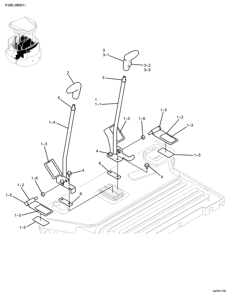 Схема запчастей Case CX50B - (01-037) - LEVER ASSY, CONTROL (PH50M00011F1) (05) - SUPERSTRUCTURE