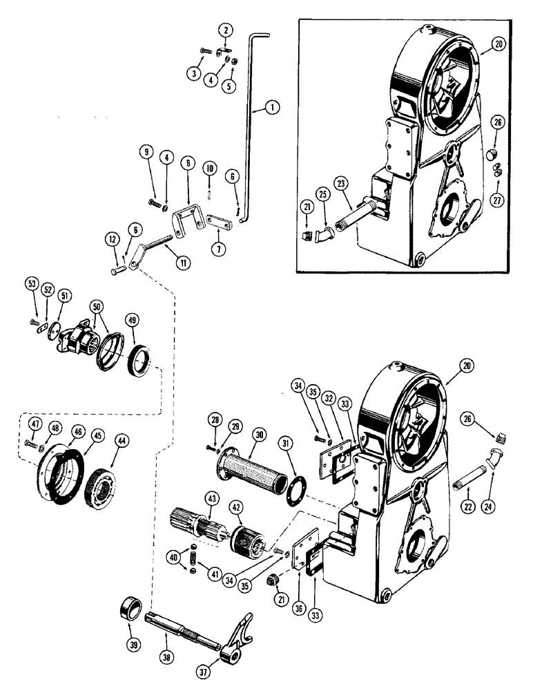 Схема запчастей Case W10 - (090) - REAR AXLE CLUTCH CONTROL (06) - POWER TRAIN