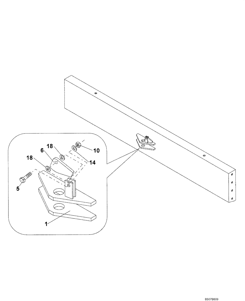 Схема запчастей Case SV216 - (12-005-00[02]) - CHASSIS - FRONT DRAWBAR (GROUP 477) (ND126743) (09) - CHASSIS/ATTACHMENTS