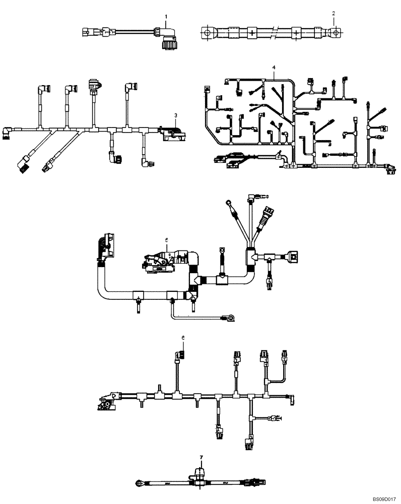 Схема запчастей Case 327B - (67A00002018[001]) - WIRING HARNESS, CHASSIS (P.I.N. HHD0327BN7PG57000 AND AFTER) (84154971) (13) - Electrical System / Decals