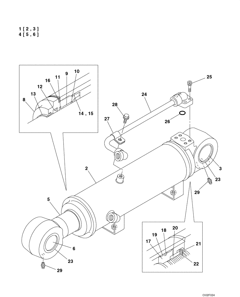 Схема запчастей Case CX135SR - (08-110) - CYLINDER ASSY, DOZER BLADE - MODELS WITHOUT LOAD HOLD (08) - HYDRAULICS