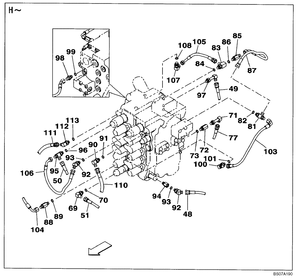 Схема запчастей Case CX160B - (08-25A) - HYDRAULICS - PILOT PRESSURE, RETURN LINES (08) - HYDRAULICS