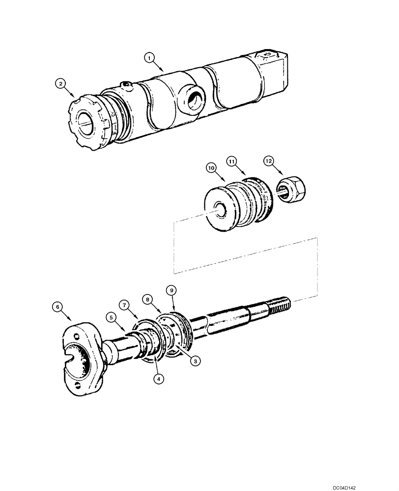 Схема запчастей Case 885 - (08.54[00]) - CYLINDER - TURN-CIRCLE (08) - HYDRAULICS