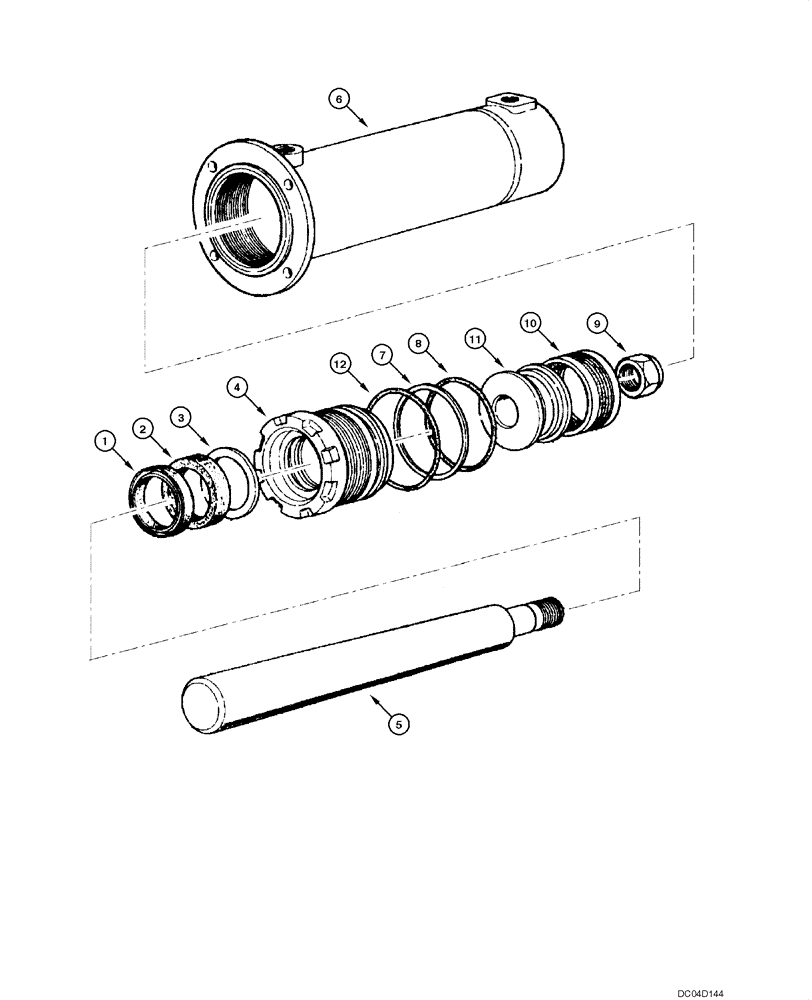 Схема запчастей Case 885 - (08.56[00]) - CYLINDER - SADDLE LOCK (08) - HYDRAULICS