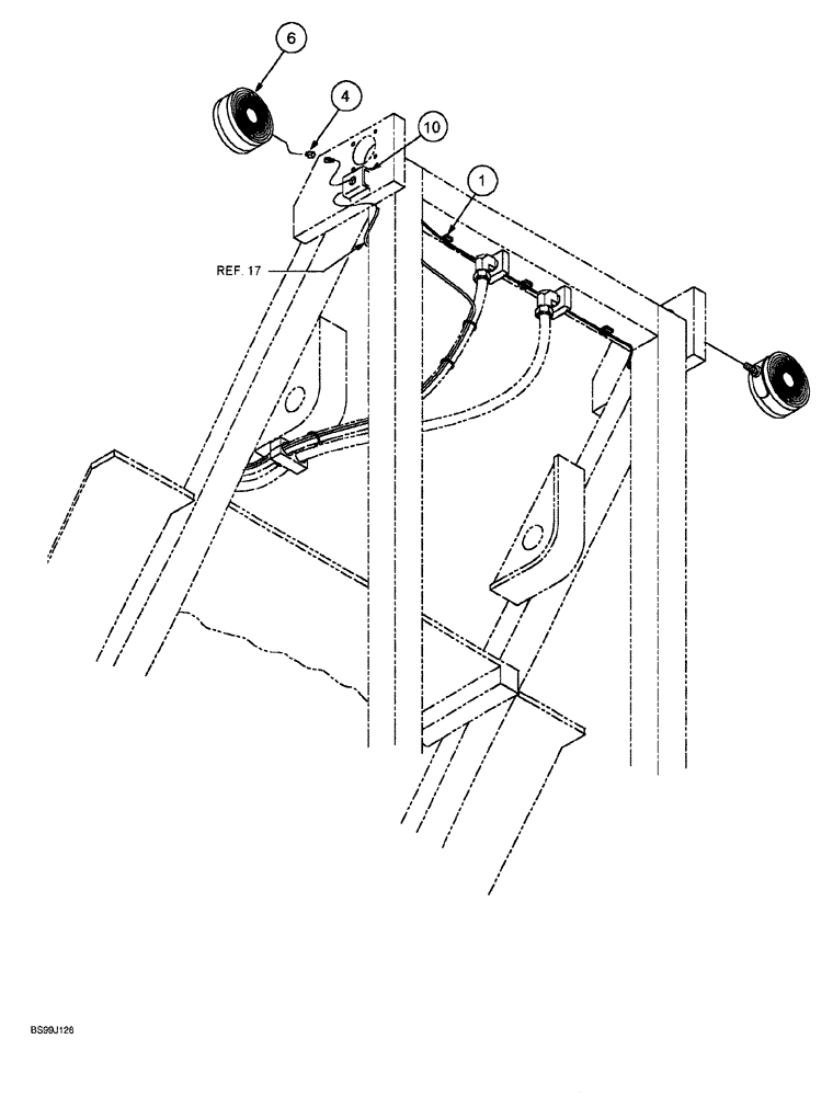 Схема запчастей Case 689G - (04-28) - OPTIONAL SIGNAL LAMP INSTALLATION (04) - ELECTRICAL SYSTEMS