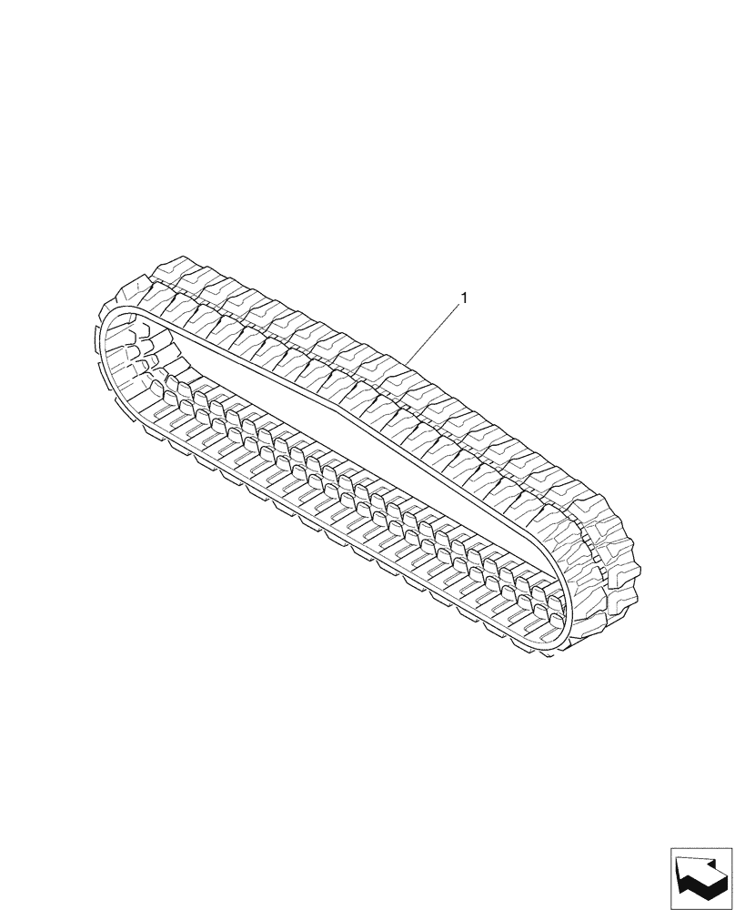 Схема запчастей Case CX36B - (02-011[00]) - RUBBER, CRAWLER BELT (48) - TRACKS & TRACK SUSPENSION