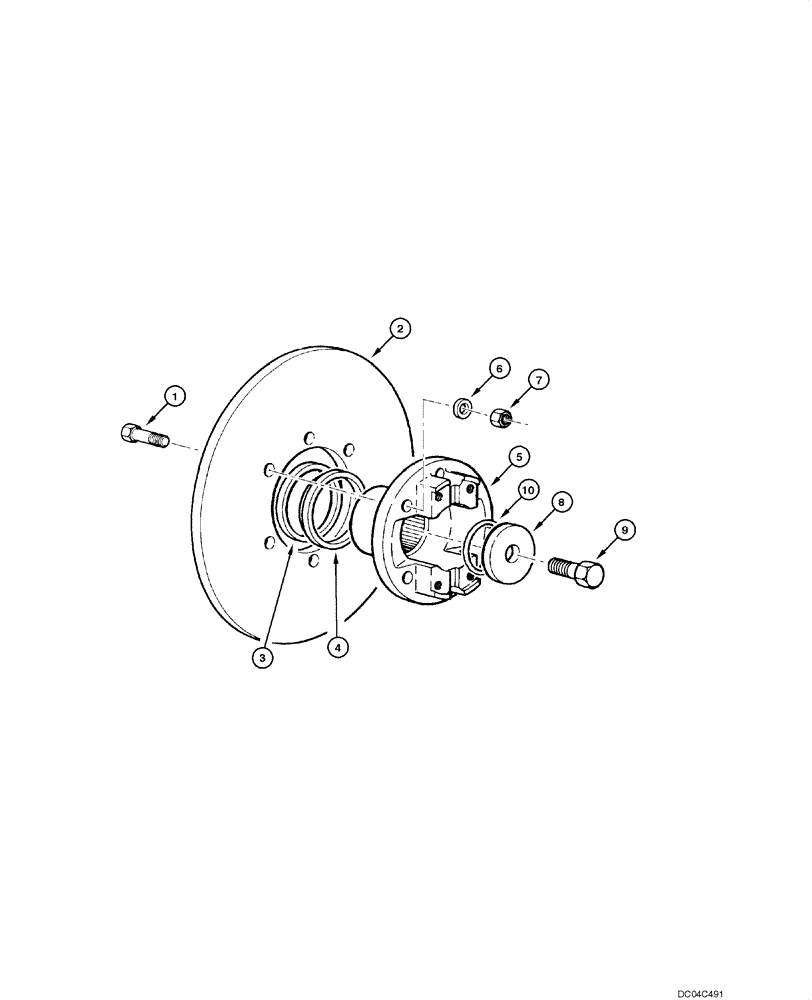 Схема запчастей Case 845 - (07.03[00]) - TRANSMISSION BRAKE DISC - ASSEMBLY (07) - BRAKES