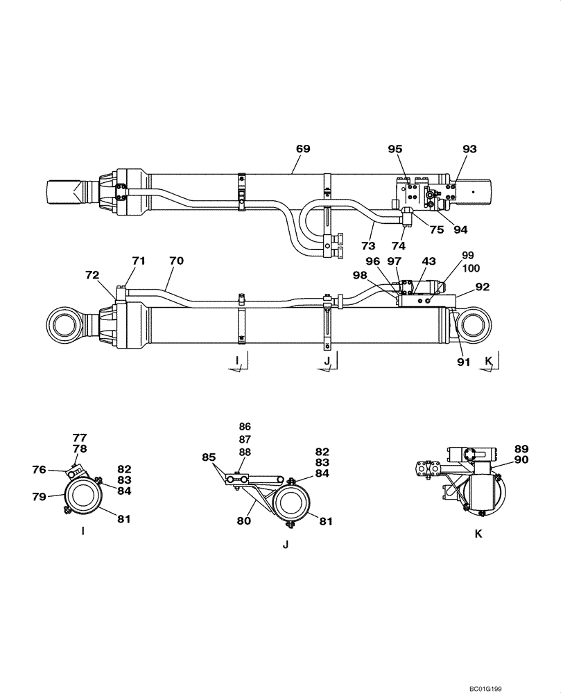 Схема запчастей Case CX800 - (08-14) - HYDRAULICS - BOOM CYLINDER, MODELS WITH LOAD HOLD (08) - HYDRAULICS