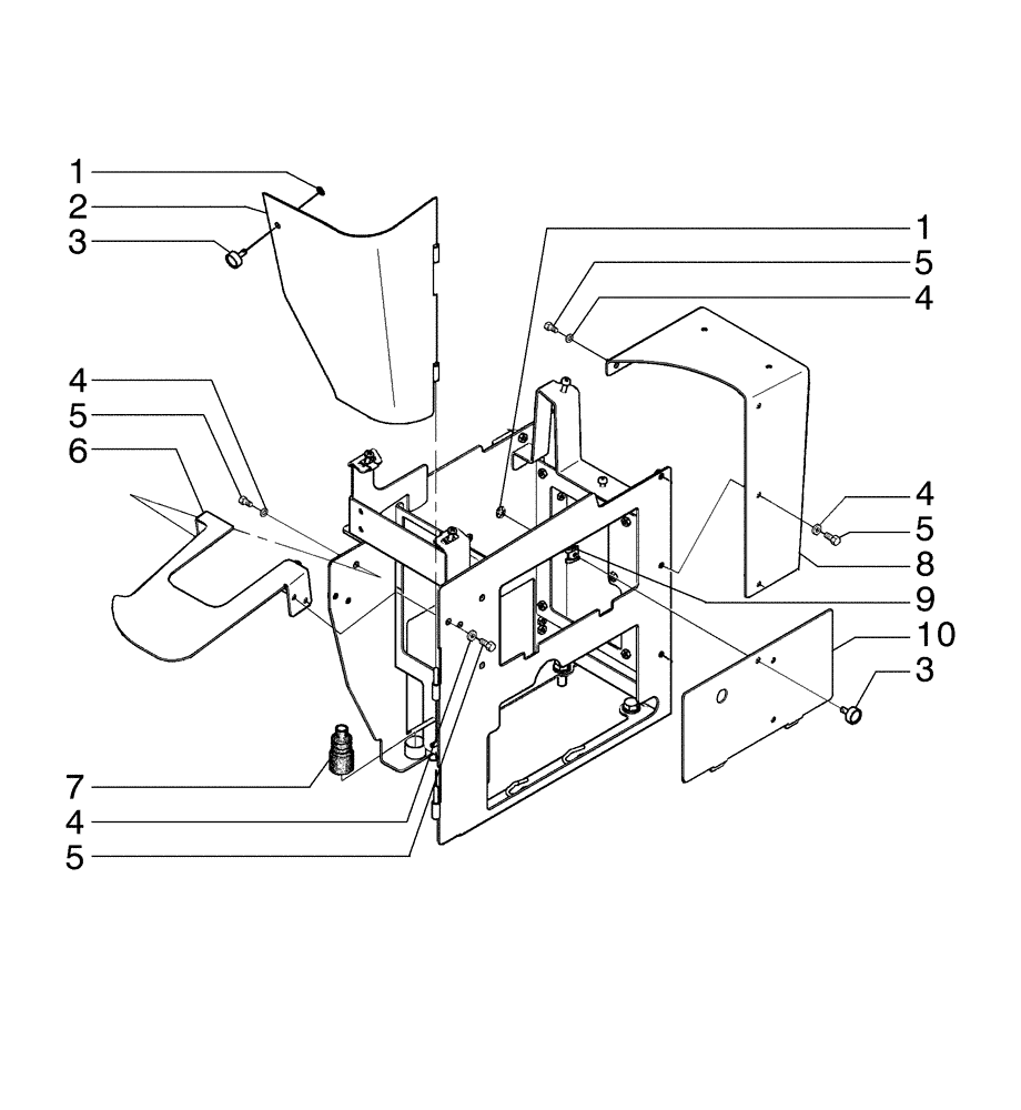 Схема запчастей Case 885B AWD - (09-32[01]) - RH LATERAL CONSOLE (09) - CHASSIS/ATTACHMENTS