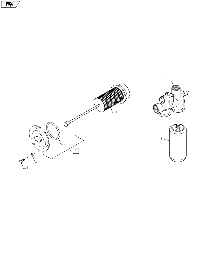 Схема запчастей Case 1121F - (21.102.00) - TRANSMISSION FILTERS (21) - TRANSMISSION