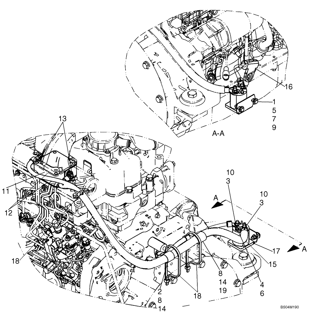 Схема запчастей Case 430 - (02-05) - GRID HEATER (02) - ENGINE