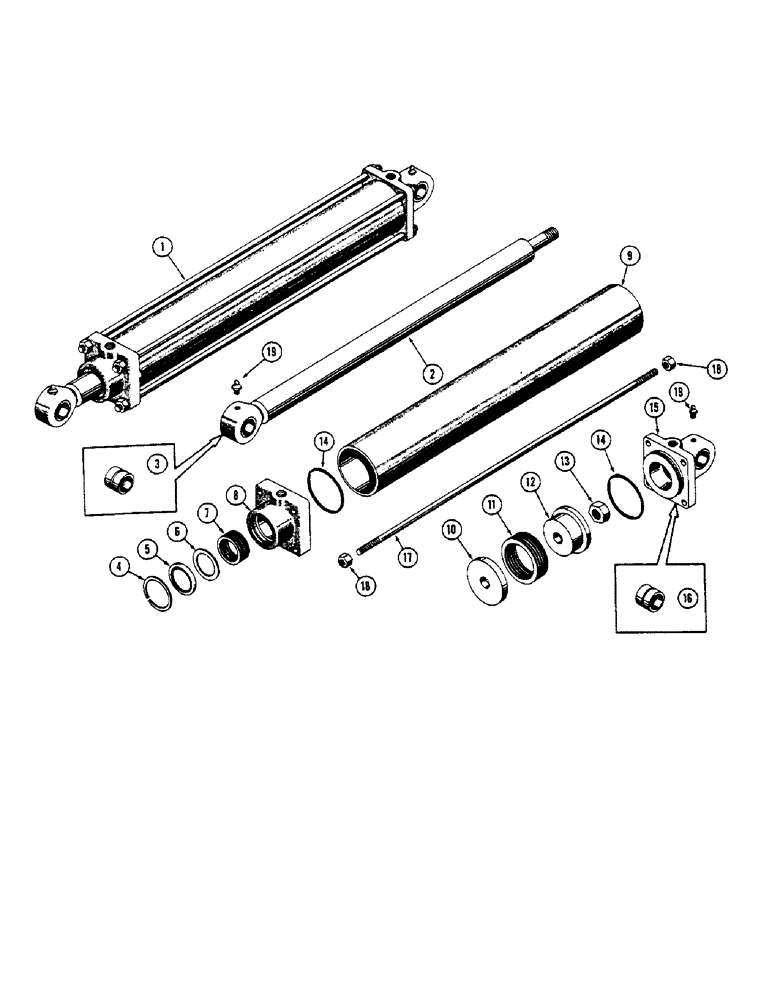 Схема запчастей Case 600 - (286) - HYDRAULIC CYLINDER ASSEMBLY (07) - HYDRAULIC SYSTEM